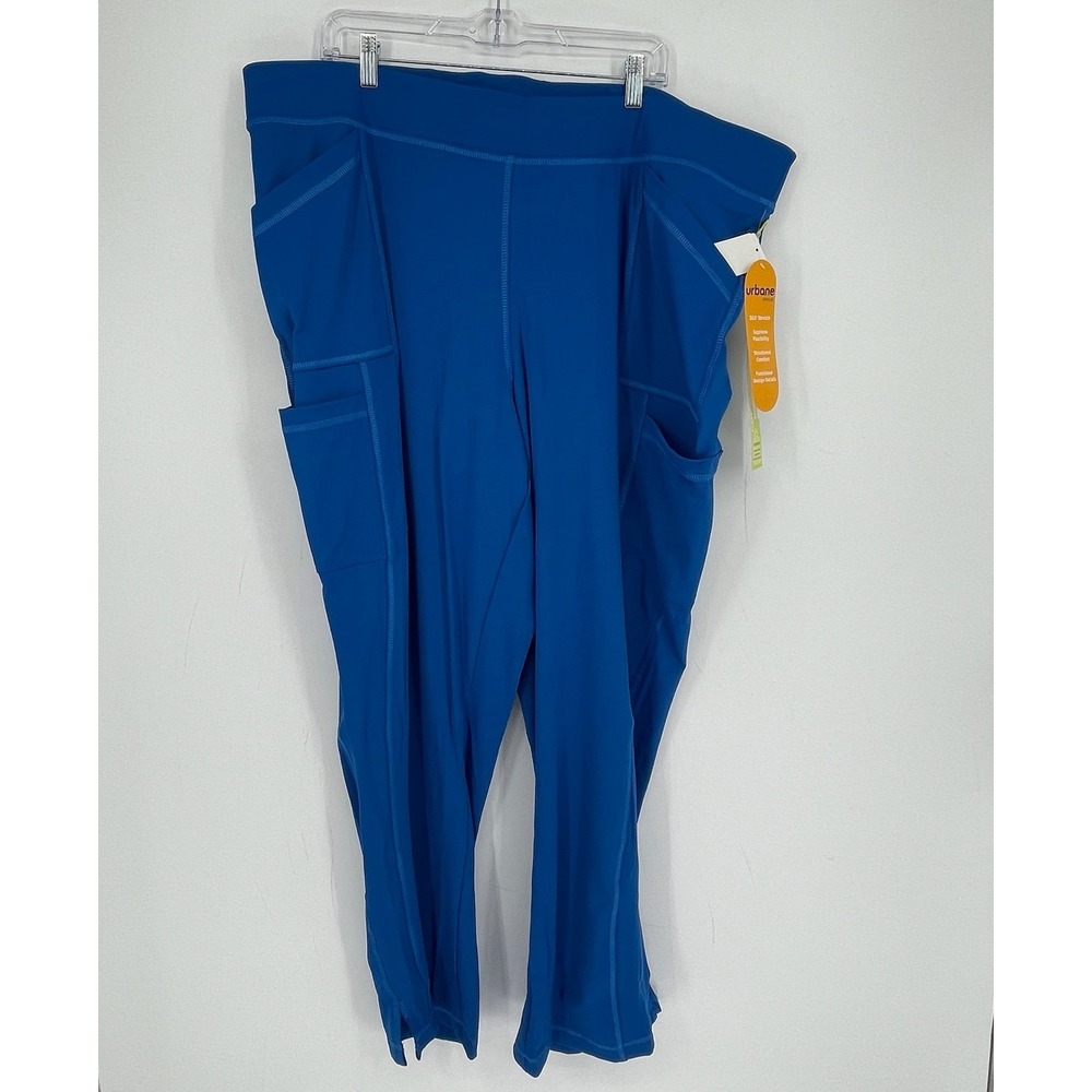 Urbane NWT Women's Blue Stretch Straight Leg Cargo Scrub Pants Plus Size 3XL
